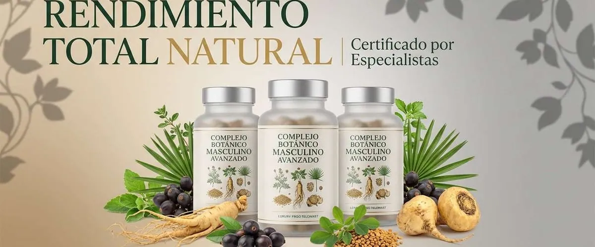 Hombre activo con suplemento natural — vitalidad masculina real